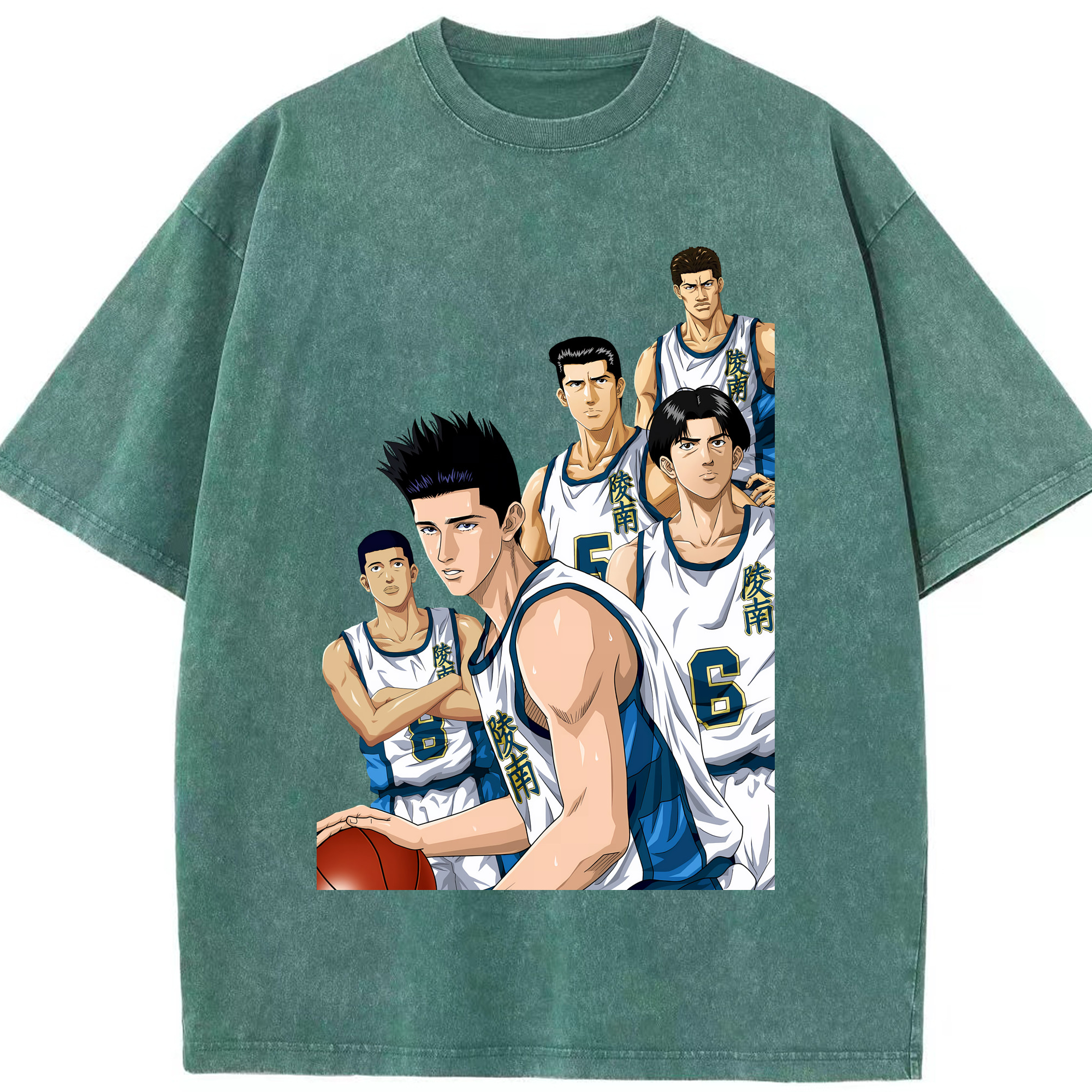 （画像用） SLAM DUNK／スラムダンク 綿100% ヴィンテージ風 半袖Tシャツ（フロントプリント）